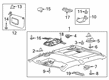 2022 Ford F-250 Super Duty Sun Visor Diagram - HC3Z-2504105-NB