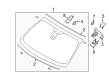 2015 Lincoln MKT Windshield Diagram - EE9Z-7403100-A