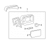 2007 Ford F-150 Mirror Cover Diagram - 7L3Z-17D743-AB