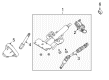 2009 Ford Focus Steering Column Diagram - 9S4Z-3C529-E