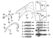 Ford F-150 Mud Flaps Diagram - 4L3Z-16A550-CAA