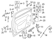 2013 Ford Escape Front Door Striker Diagram - BE8Z-5422008-A