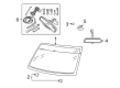 2009 Ford Focus Car Mirror Diagram - 7U5Z-17700-A