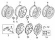 Ford Police Responder Hybrid Lug Nuts Diagram - ACPZ-1012-M