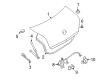 Mercury Milan Trunk Lid Lift Support Diagram - 7N7Z-54406A10-B