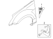 Ford Focus Mud Flaps Diagram - 8S4Z-16A550-AA