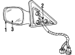 2002 Lincoln Continental Car Mirror Diagram - 2F3Z-17682-AAA