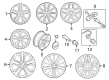 2013 Ford Explorer Wheel Cover Diagram - 9L8Z-1130-A