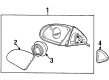 1993 Lincoln Mark VIII Mirror Actuator Diagram - F3LY17D696B