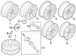 Ford Police Responder Hybrid Lug Nuts Diagram - DM5Z-1A043-A