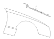 Ford Thunderbird Emblem Diagram - 1W6Z-76517A20-BA