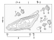 Ford C-Max Headlight Diagram - DM5Z-13008-C