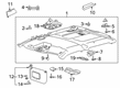 2020 Ford F-350 Super Duty Sun Visor Diagram - LC3Z-2504105-MC