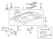 Ford Edge Sun Visor Diagram - CA1Z-7804105-AA