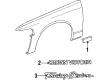 Ford Crown Victoria Emblem Diagram - F5AZ-16098-A