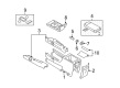 Ford Freestyle Center Console Base Diagram - 5F9Z-74045E24-BAA