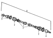 Ford EXP CV Boot Diagram - F23Z3A331A