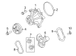 Ford F-350 Super Duty Water Pump Pulley Diagram - 8C3Z-8509-A