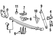 1993 Ford Ranger Leaf Spring Plate Diagram - F2TZ-5796-A