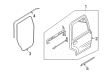 2005 Lincoln Navigator Weather Strip Diagram - 4L1Z-7825324-AA