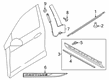 2022 Lincoln Nautilus Door Moldings Diagram - FA1Z-14A626-AB