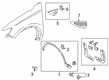 2016 Lincoln MKX Mud Flaps Diagram - GA1Z-16A550-AA