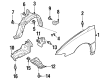 1999 Mercury Tracer Fender Diagram - F8CZ-16006-BA