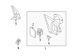 2007 Ford Freestyle Car Mirror Diagram - 6F9Z-17682-A