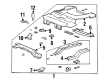 2001 Mercury Cougar Rear Crossmember Diagram - YS2Z4K338AA