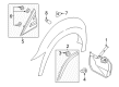 Ford E-Transit Mud Flaps Diagram - BK3Z-16102-AA