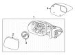 2022 Ford Maverick Car Mirror Diagram - NZ6Z-17683-H