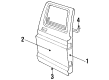 1995 Ford F-350 Weather Strip Diagram - F4TZ-3525596-A