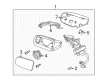 2016 Lincoln MKT Car Mirror Diagram - AE9Z-17K707-J