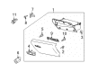 2013 Lincoln MKT Glove Box Diagram - AE9Z-7406024-AB