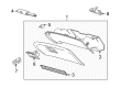 2008 Lincoln Town Car Glove Box Diagram - 3W1Z-54060T10-AAC