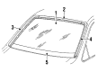 1987 Lincoln Mark VII Windshield Diagram - FOLZ-6303100-A