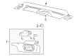 Ford Mustang Sun Visor Diagram - AR3Z-7604104-AA