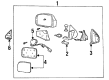 Mercury Villager Car Mirror Diagram - F3XY17696A