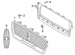 Lincoln Aviator Grille Diagram - LC5Z-8200-AB