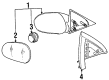 2001 Ford Mustang Car Mirror Diagram - F4ZZ-17K707-B