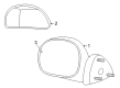 2002 Lincoln Blackwood Mirror Cover Diagram - 2C6Z-17D742-AA