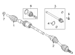 2023 Lincoln Corsair Axle Shaft Diagram - LX6Z-3B437-E