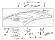 2018 Lincoln MKZ Sun Visor Diagram - FP5Z-5404105-PA