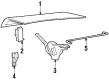 Mercury Topaz Emblem Diagram - E86Y5442528A