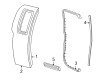 Ford F-150 Door Moldings Diagram - XL3Z-1825533-APTM