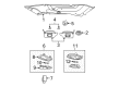 Mercury Monterey Sun Visor Diagram - 3F2Z-1704104-AAA