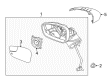 2012 Ford Fiesta Car Mirror Diagram - AE8Z-17682-C