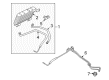 Mercury Mountaineer Oil Cooler Hose Diagram - 6L2Z-7R081-A