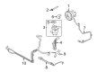 2008 Ford Mustang Power Steering Hose Diagram - 7R3Z-3691-A