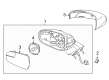 2020 Ford SSV Plug-In Hybrid Car Mirror Diagram - FS7Z-17683-B